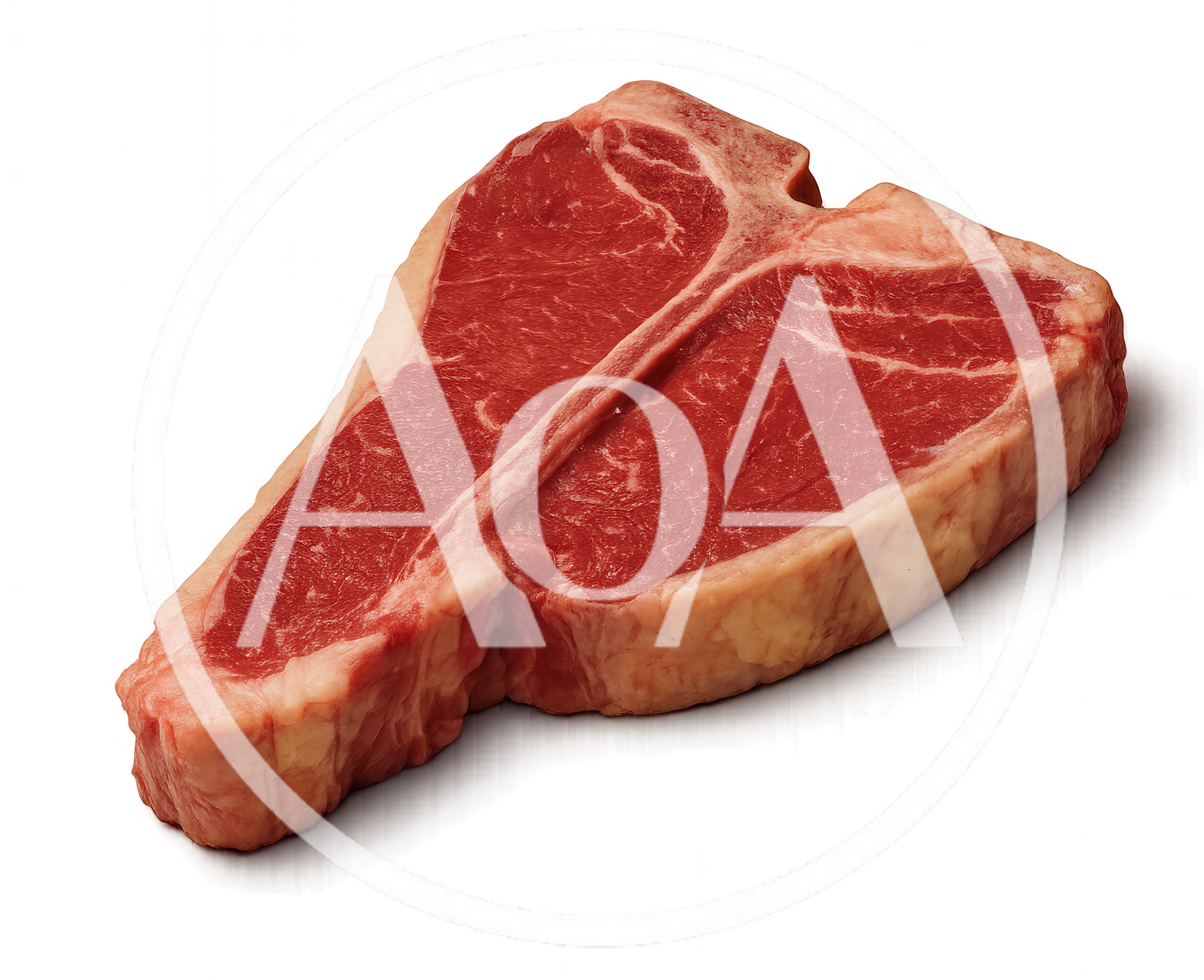 Raw T-Bone Steak Isolated On Dark Background