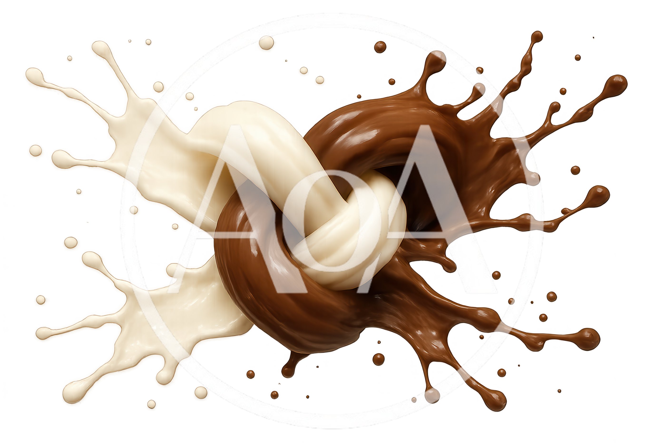 Milk and Chocolate Liquid Splash Knot