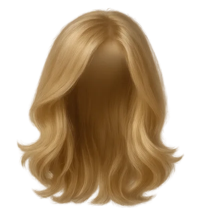 Digital Illustration Of Long Wavy Blonde Hair