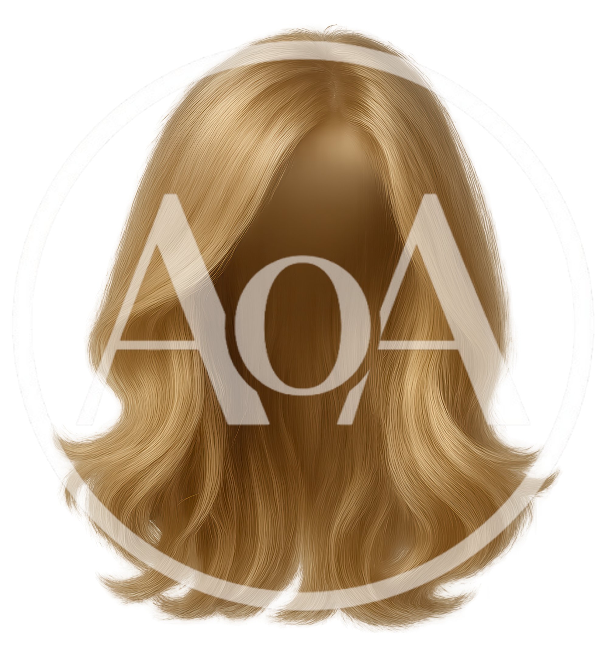 Digital Illustration Of Long Wavy Blonde Hair
