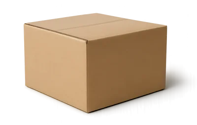 Closed Brown Cardboard Shipping Box