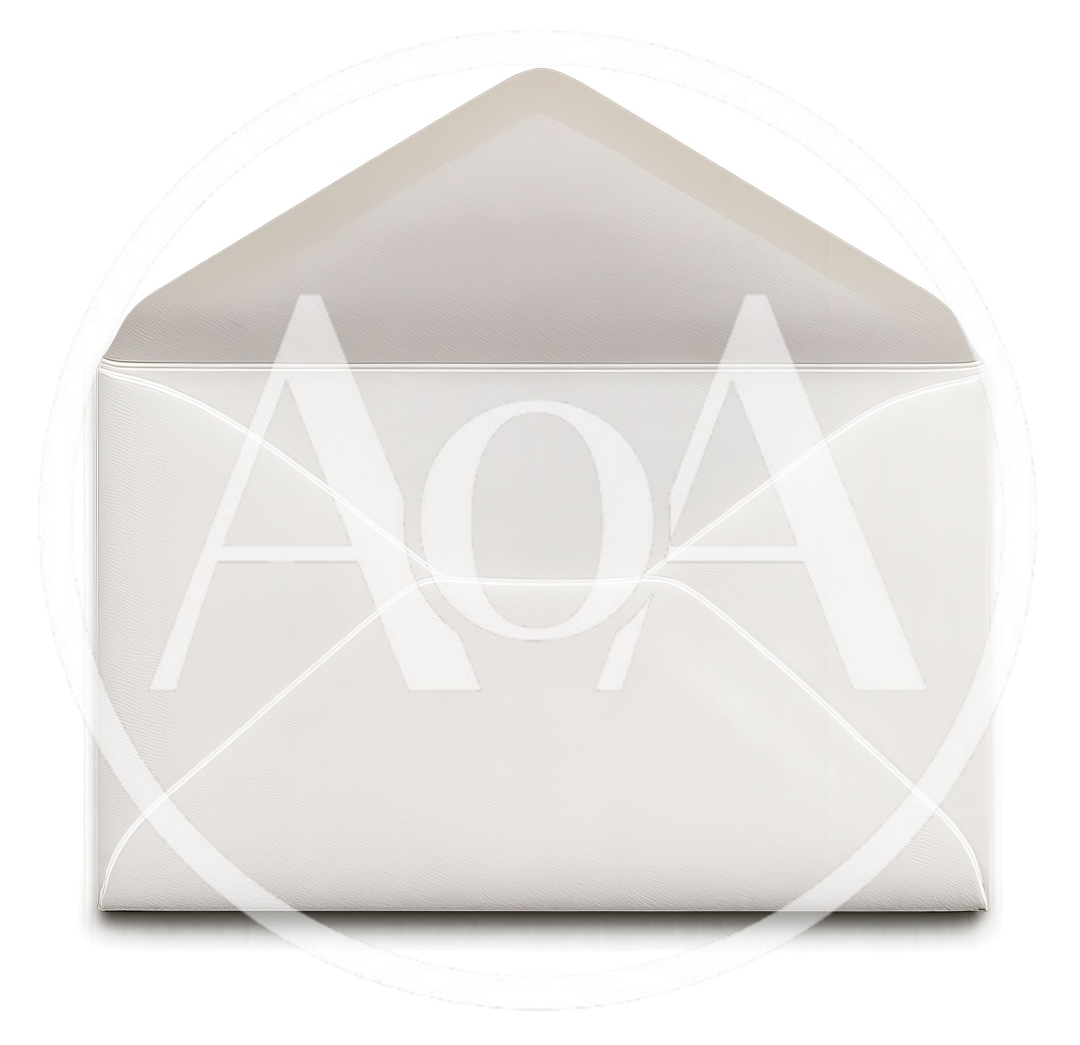 Open White Paper Envelope Isolated On White Background