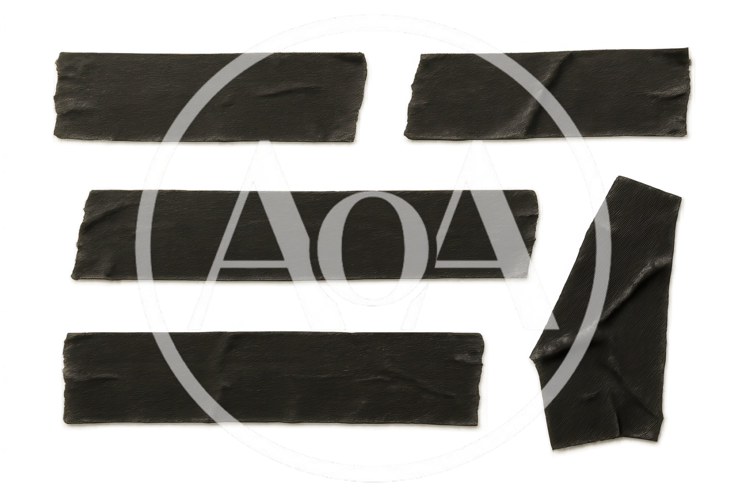 Set of Black Duct Tape Strips