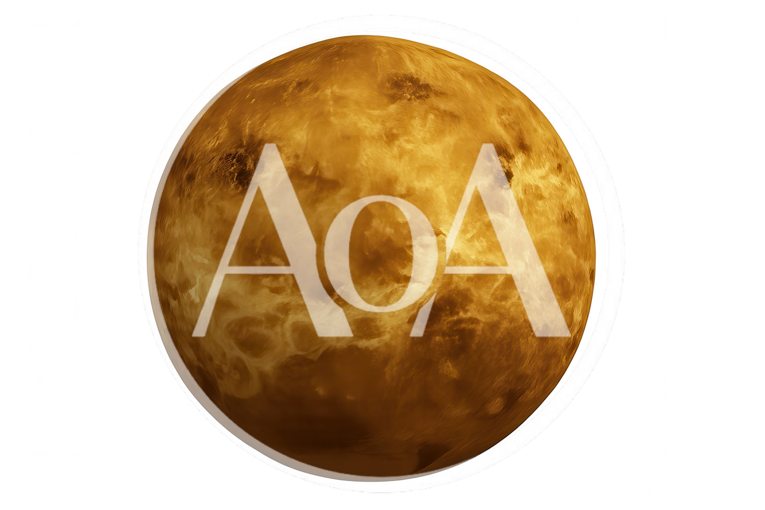 Golden Textured Planet Sphere Isolated On White Background