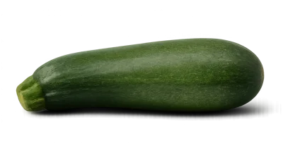 Single Fresh Green Zucchini Isolated On White Background