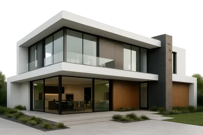 Modern Luxury Two Story Residential House Exterior