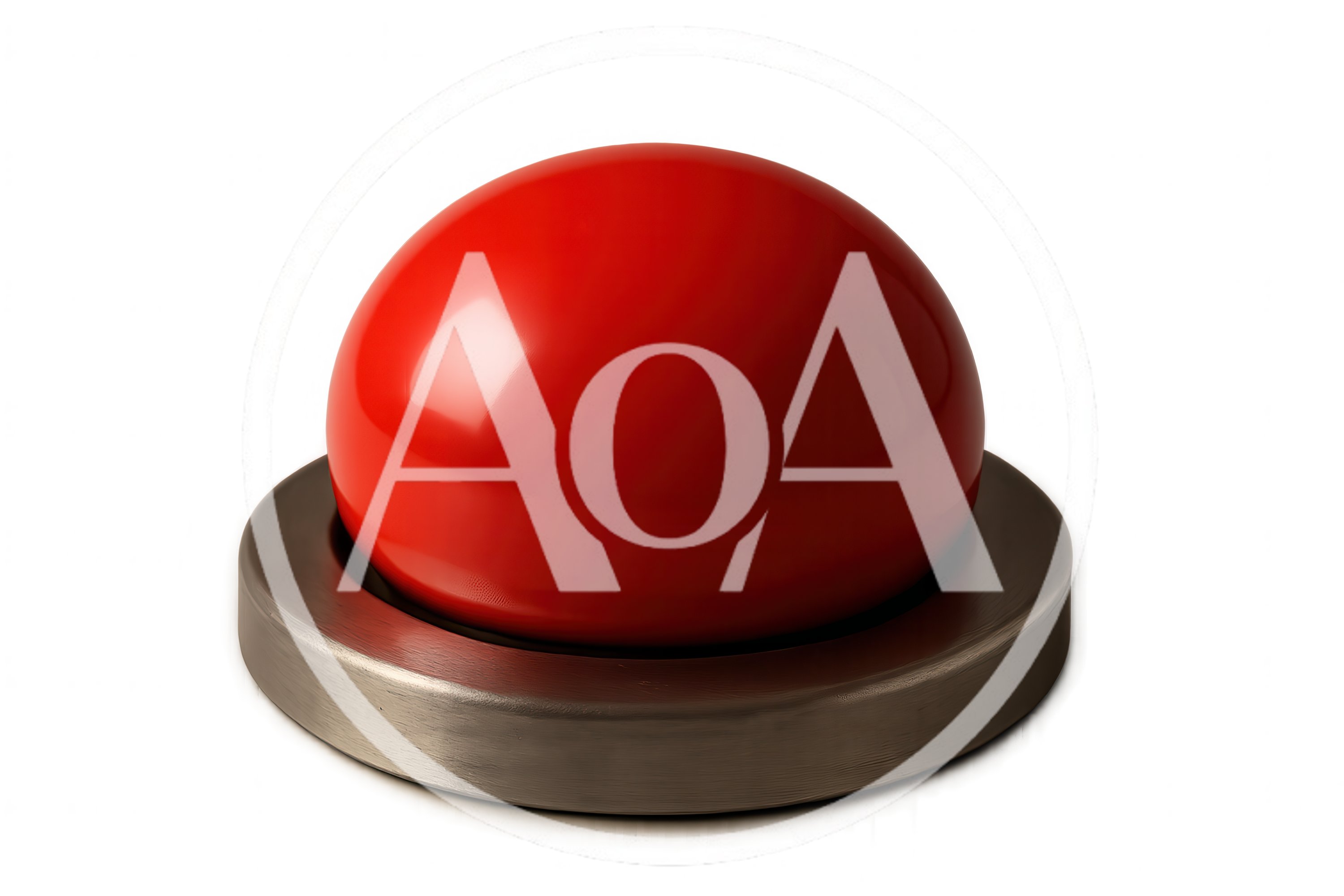 Red Emergency Button On A Metallic Base