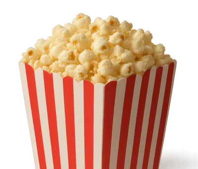 Classic Red and White Striped Popcorn Bucket
