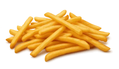 Pile Of Golden Crispy French Fries