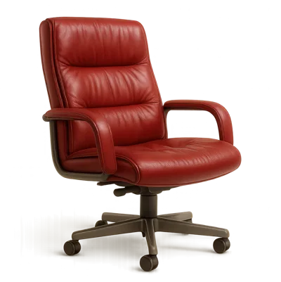 Red Leather Executive Office Chair