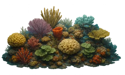 Vibrant Coral Reef Ecosystem With Diverse Marine Life