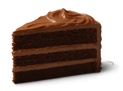 Single Slice Of Rich Chocolate Layer Cake