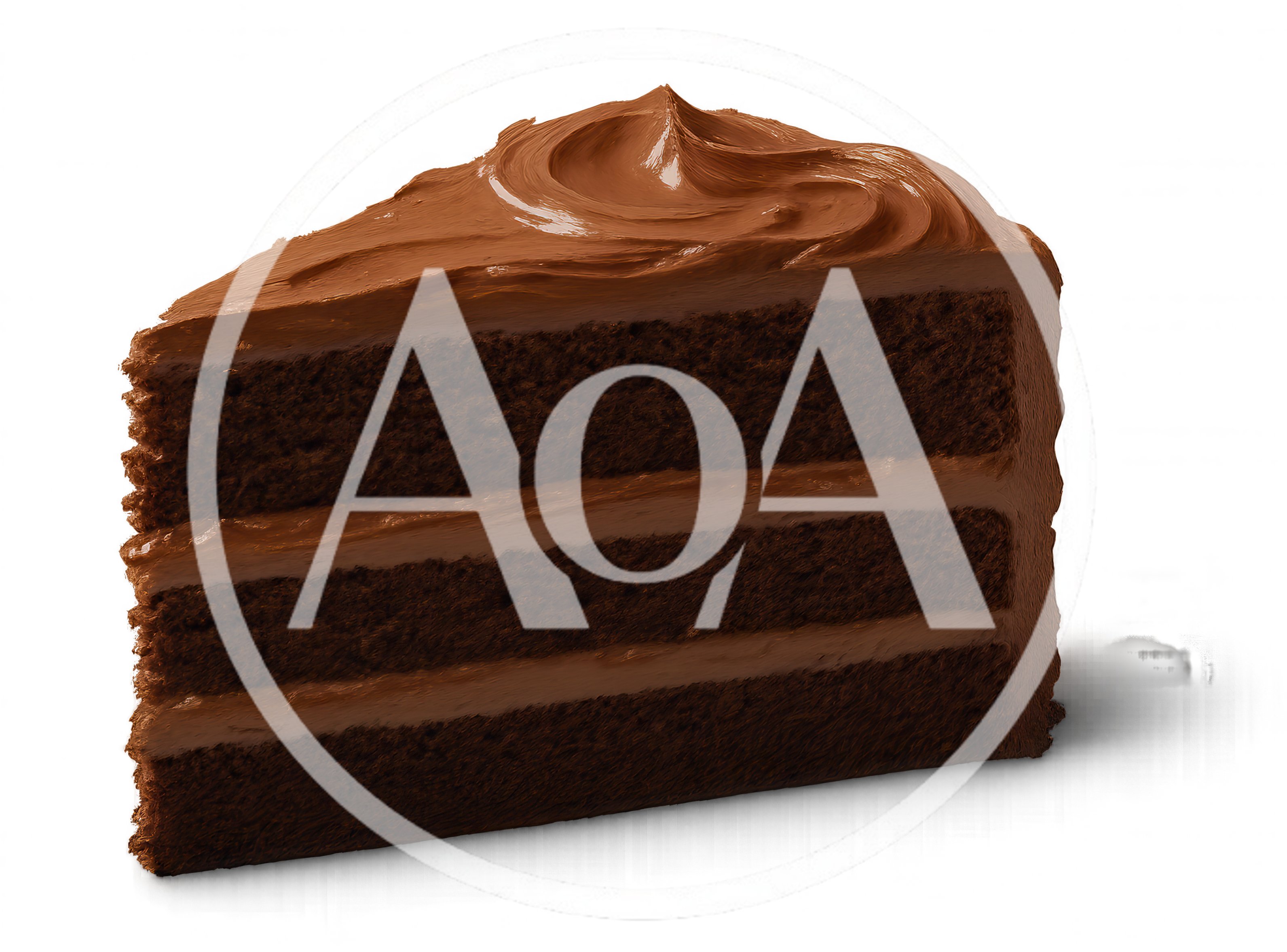 Single Slice Of Rich Chocolate Layer Cake