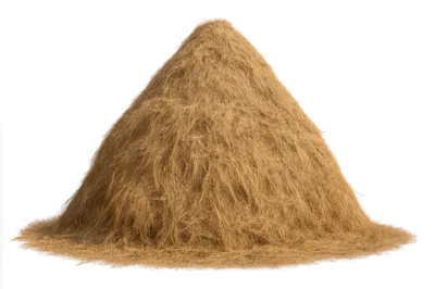 Large Pile Of Raw Natural Coir Fiber