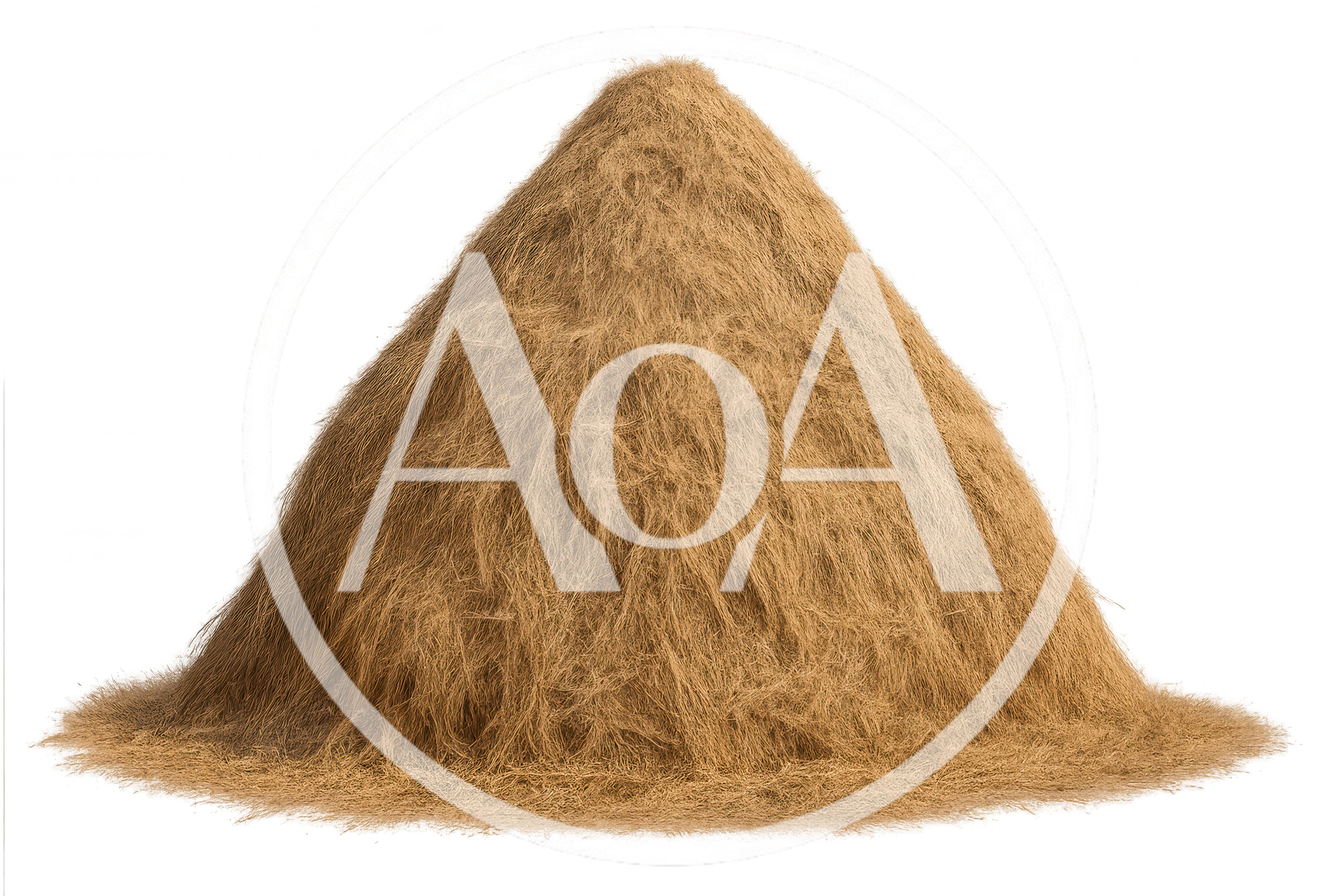 Large Pile Of Raw Natural Coir Fiber