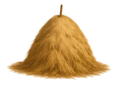 Large Conical Haystack Isolated On White Background