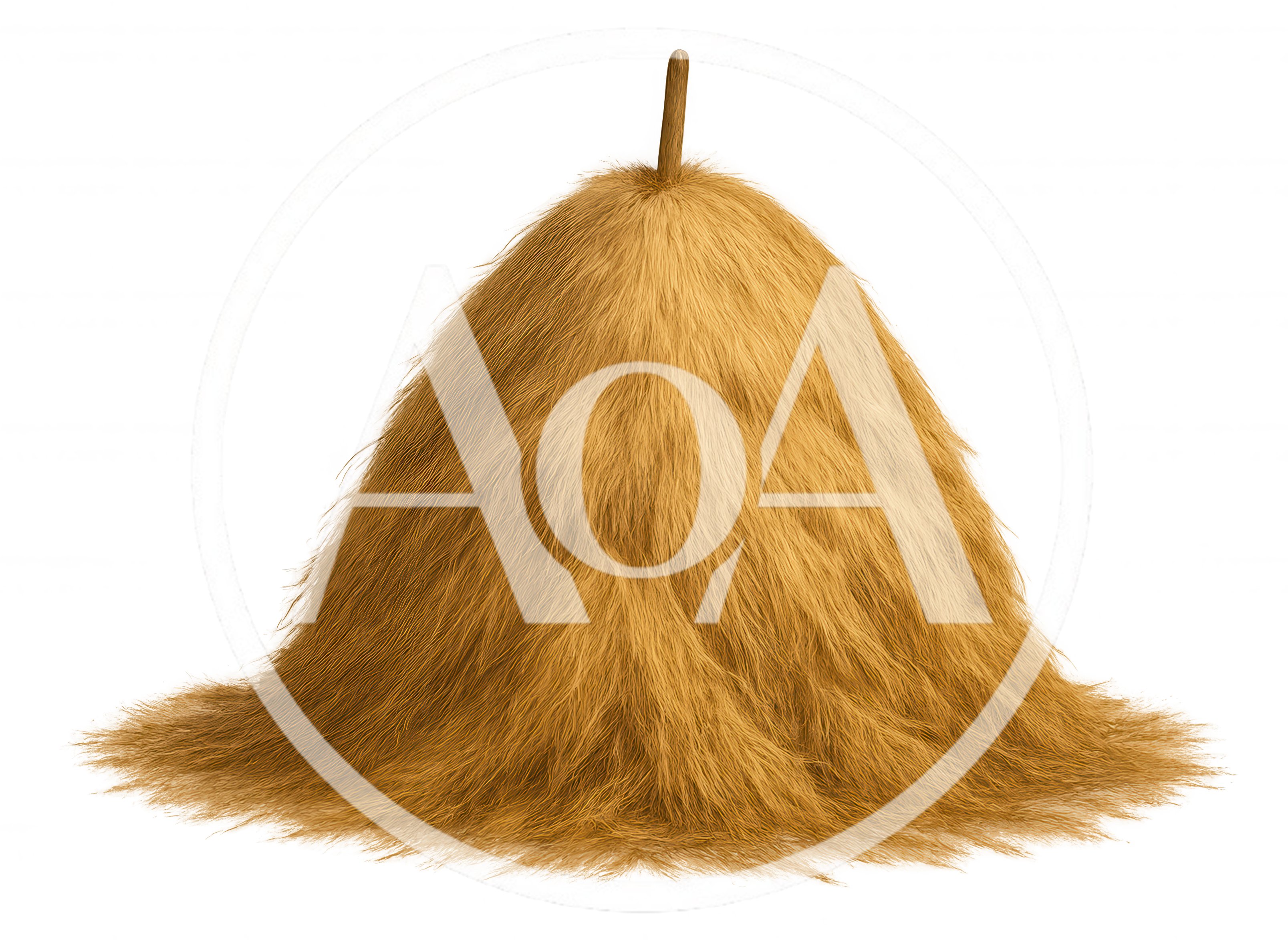Large Conical Haystack Isolated On White Background