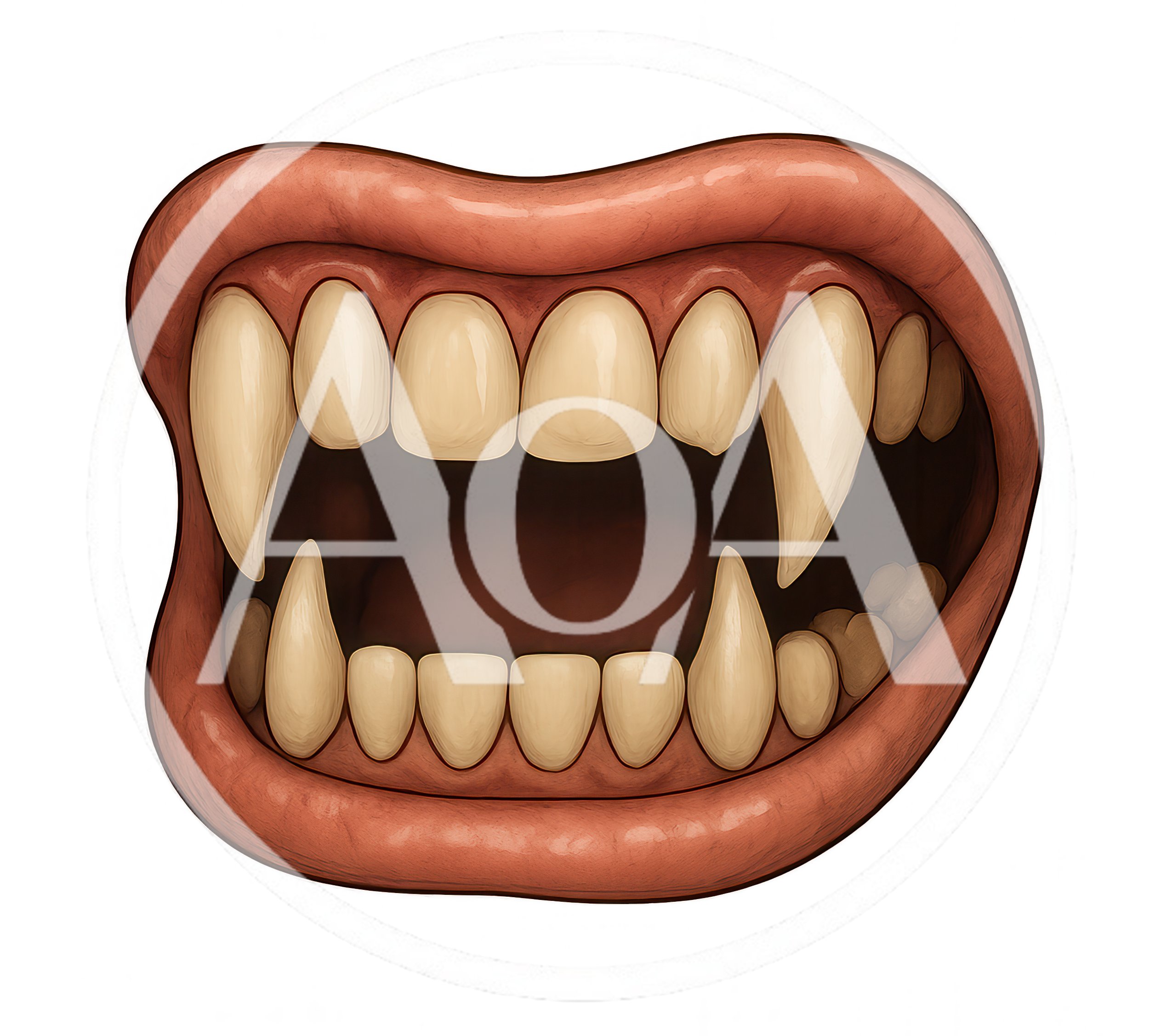 Illustration Of A Monster Mouth With Sharp Fangs