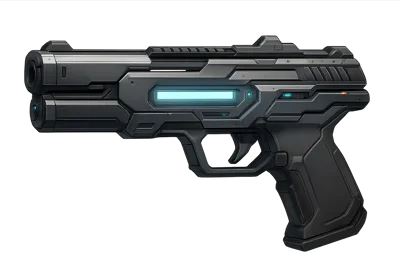 Futuristic Sci-Fi Handgun Concept Art