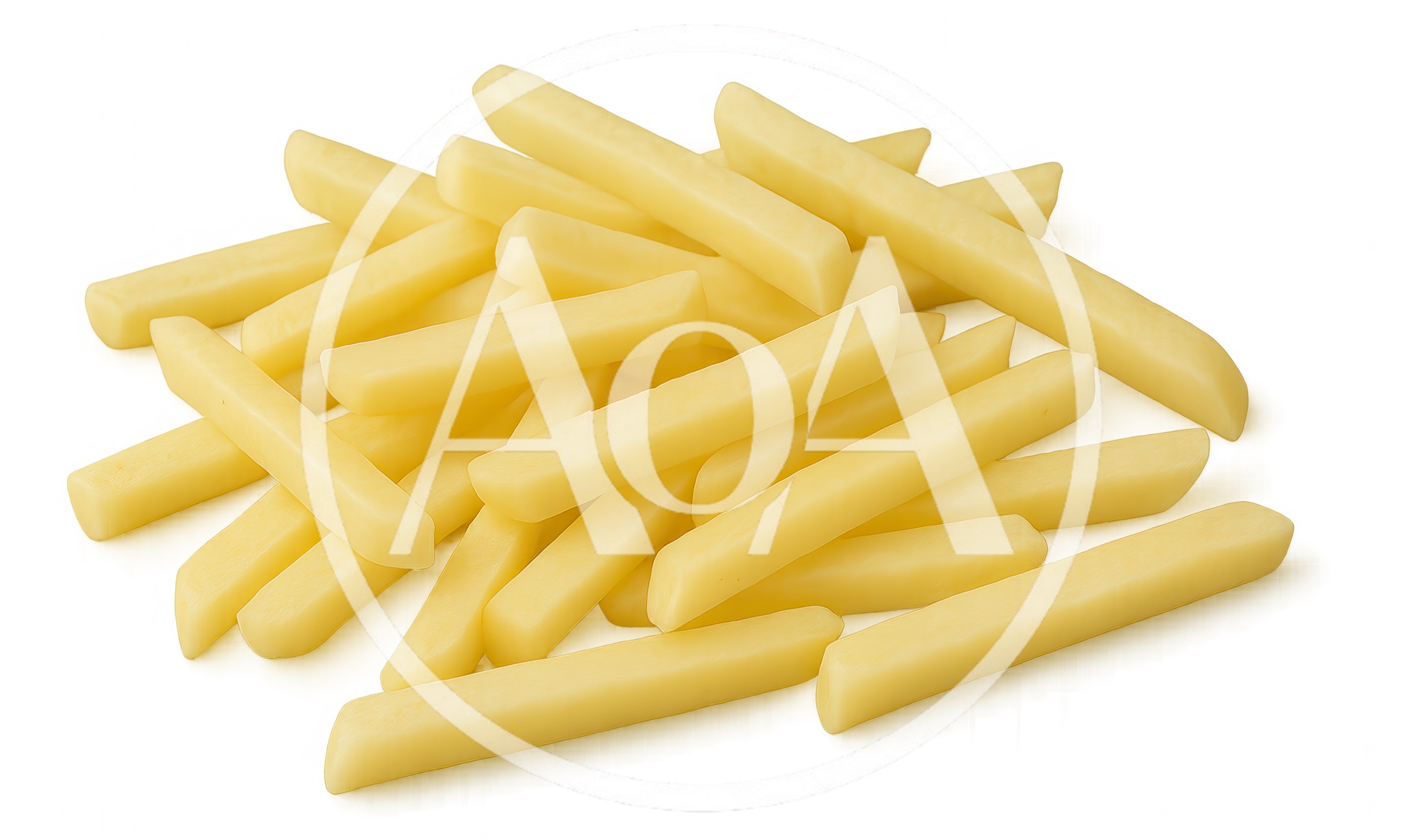 Pile Of Raw Uncooked Potato French Fries