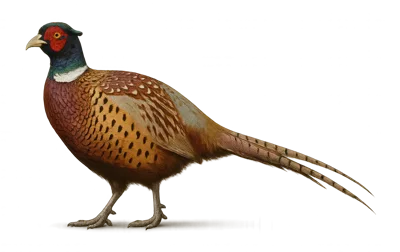 Common Pheasant Standing In Profile View