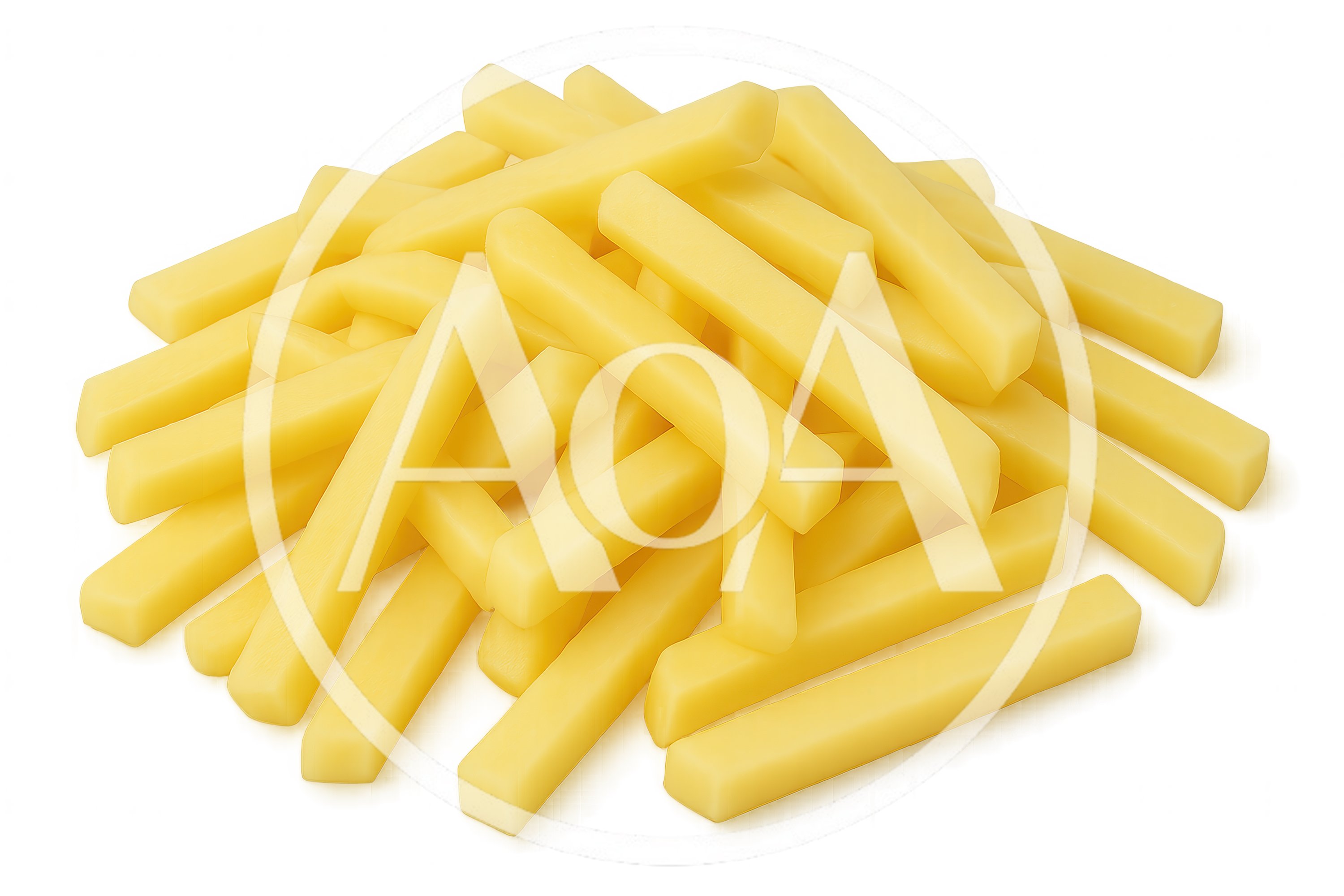 Pile Of Raw Peeled Potato French Fries