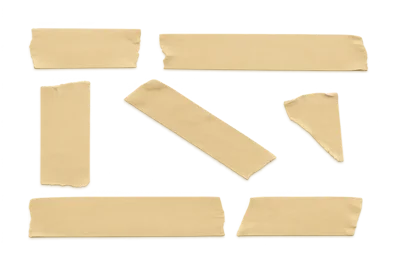 Set Of Beige Masking Tape Strips