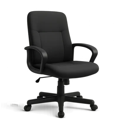Modern Black Office Chair Isolated On White Background