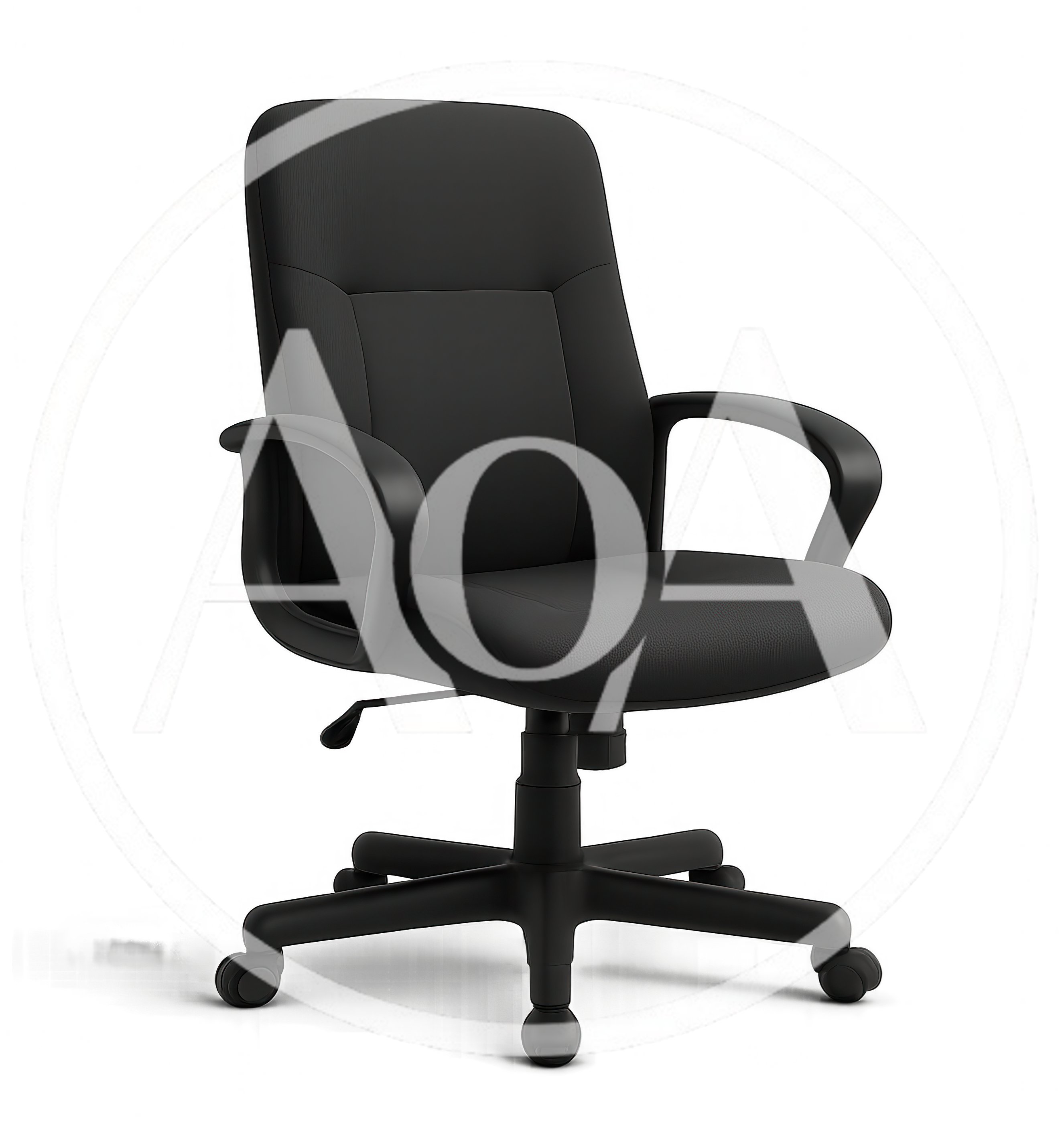 Modern Black Office Chair Isolated On White Background