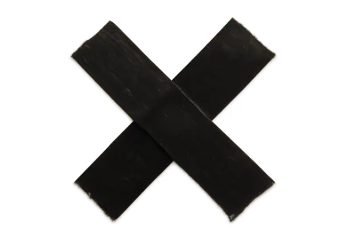 Black Duct Tape Strips Arranged In An X Shape