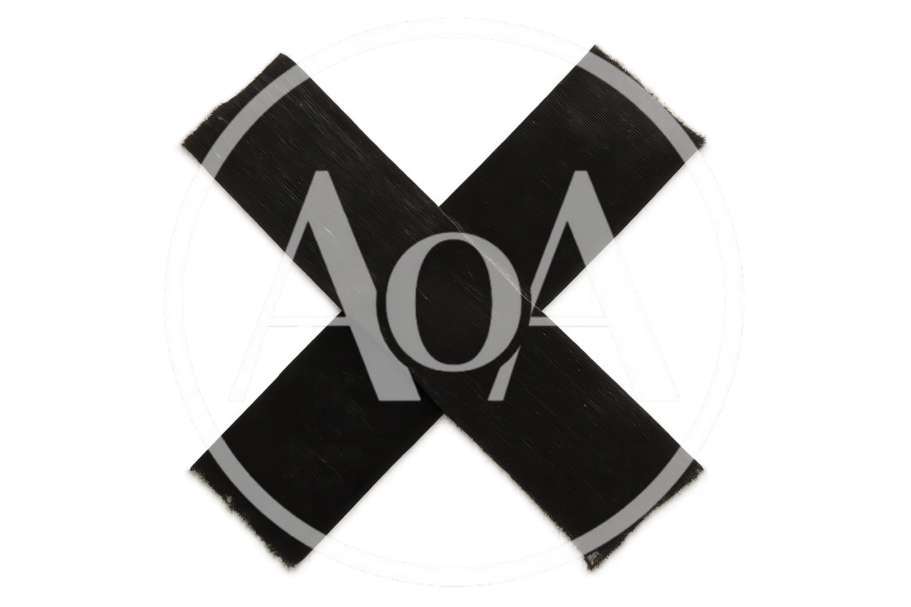 Black Duct Tape Strips Arranged In An X Shape