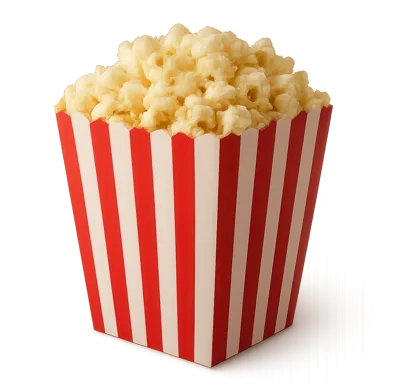 Classic Red And White Striped Popcorn Bucket