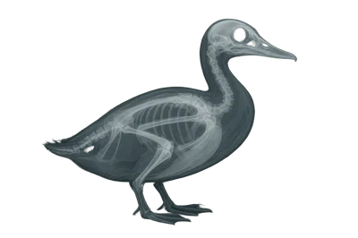 X-Ray Illustration Of A Duck Skeleton