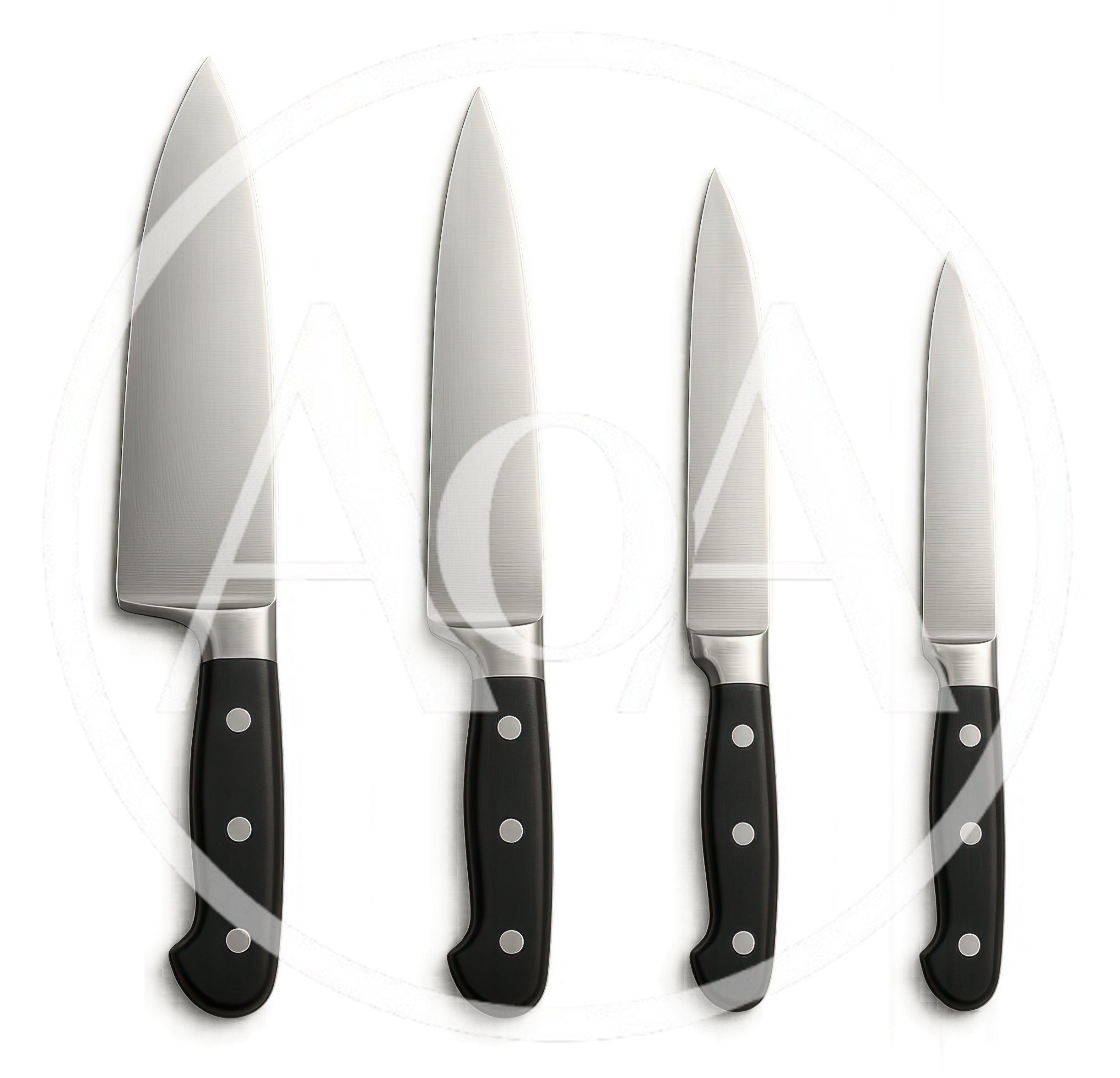 Set Of Four Professional Kitchen Knives