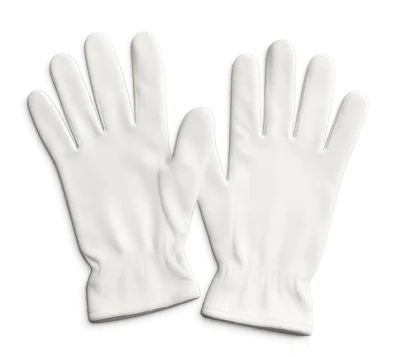 Pair Of White Cotton Inspection Gloves