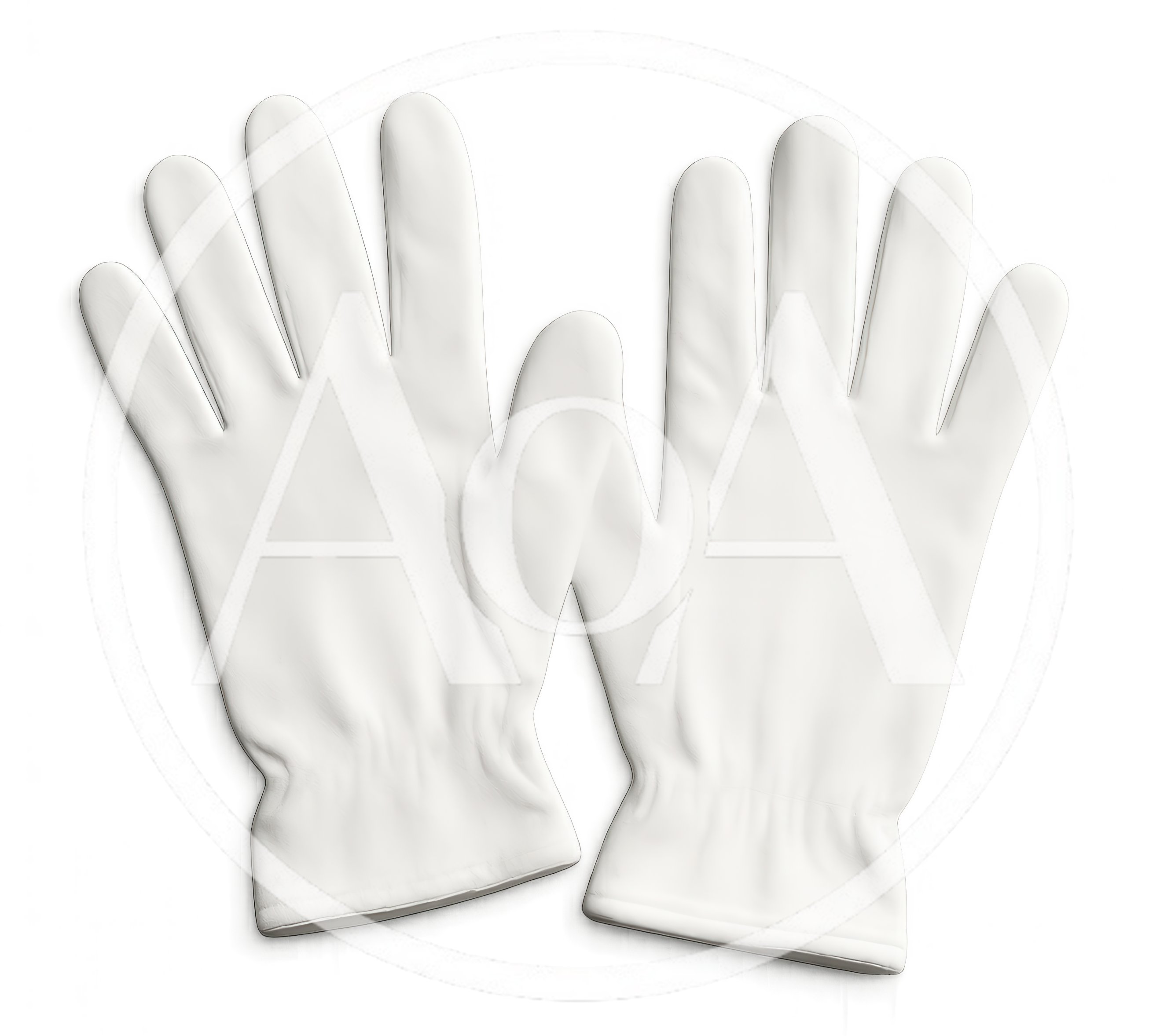 Pair Of White Cotton Inspection Gloves