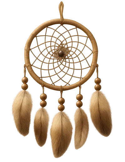 Traditional Native American Style Dreamcatcher With Feathers