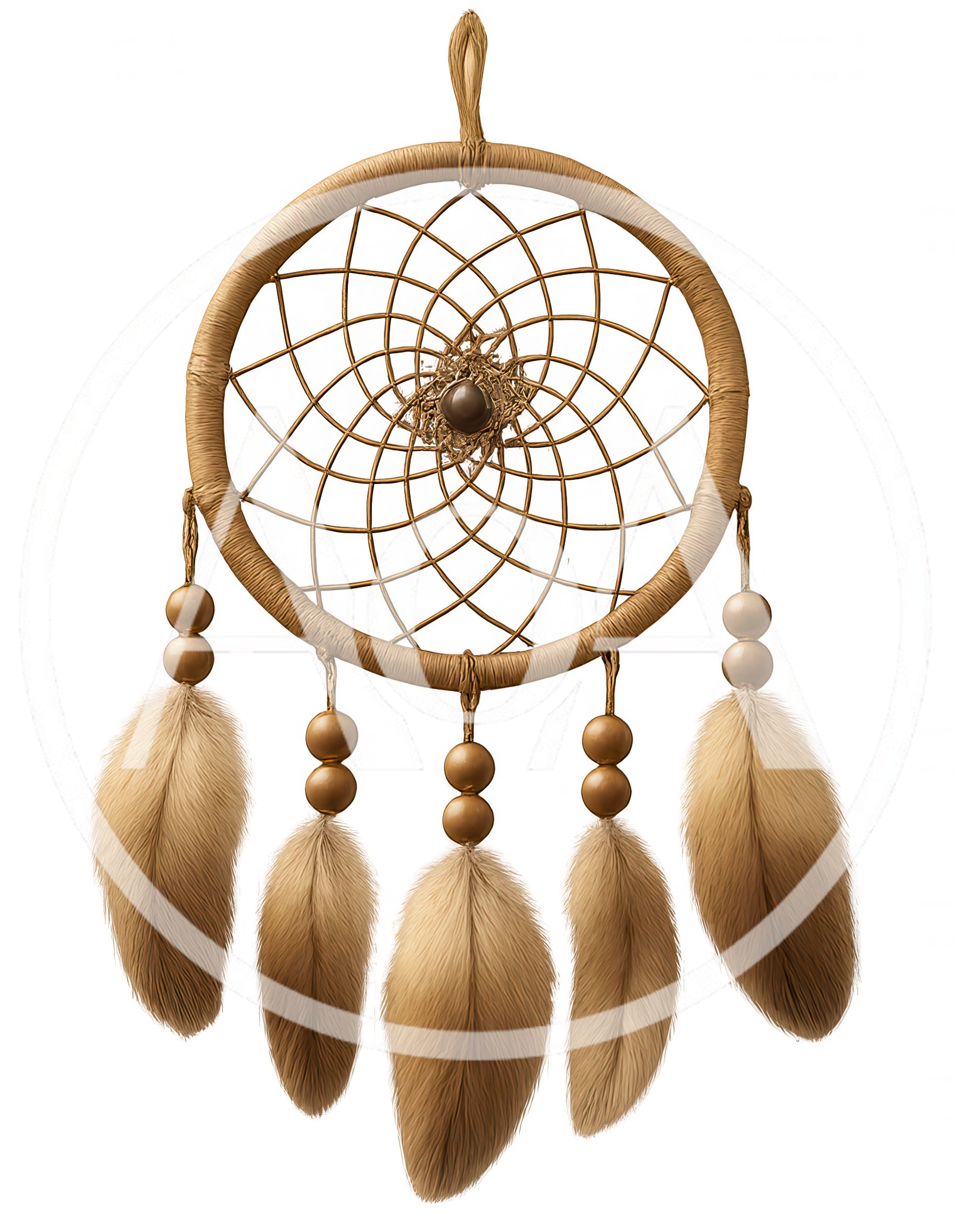 Traditional Native American Style Dreamcatcher With Feathers