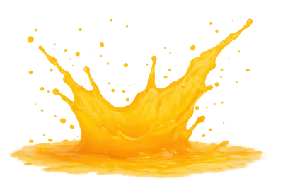 Orange Juice Splash Isolated On White Background