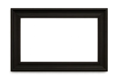 Empty Rectangular Black Wooden Picture Frame