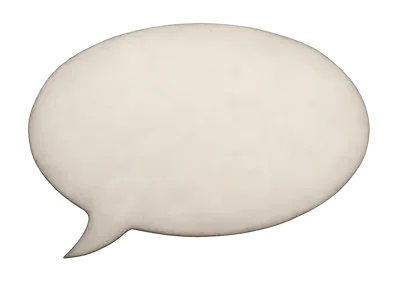 Clay Style Speech Bubble Isolated On White Background