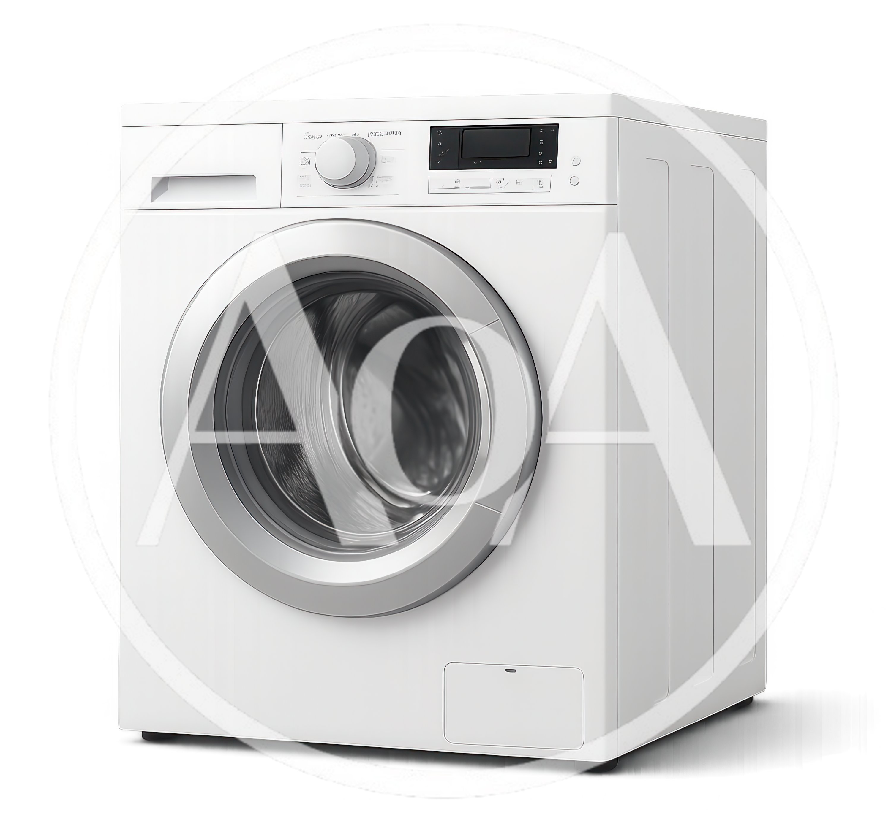 Modern White Front Loading Washing Machine