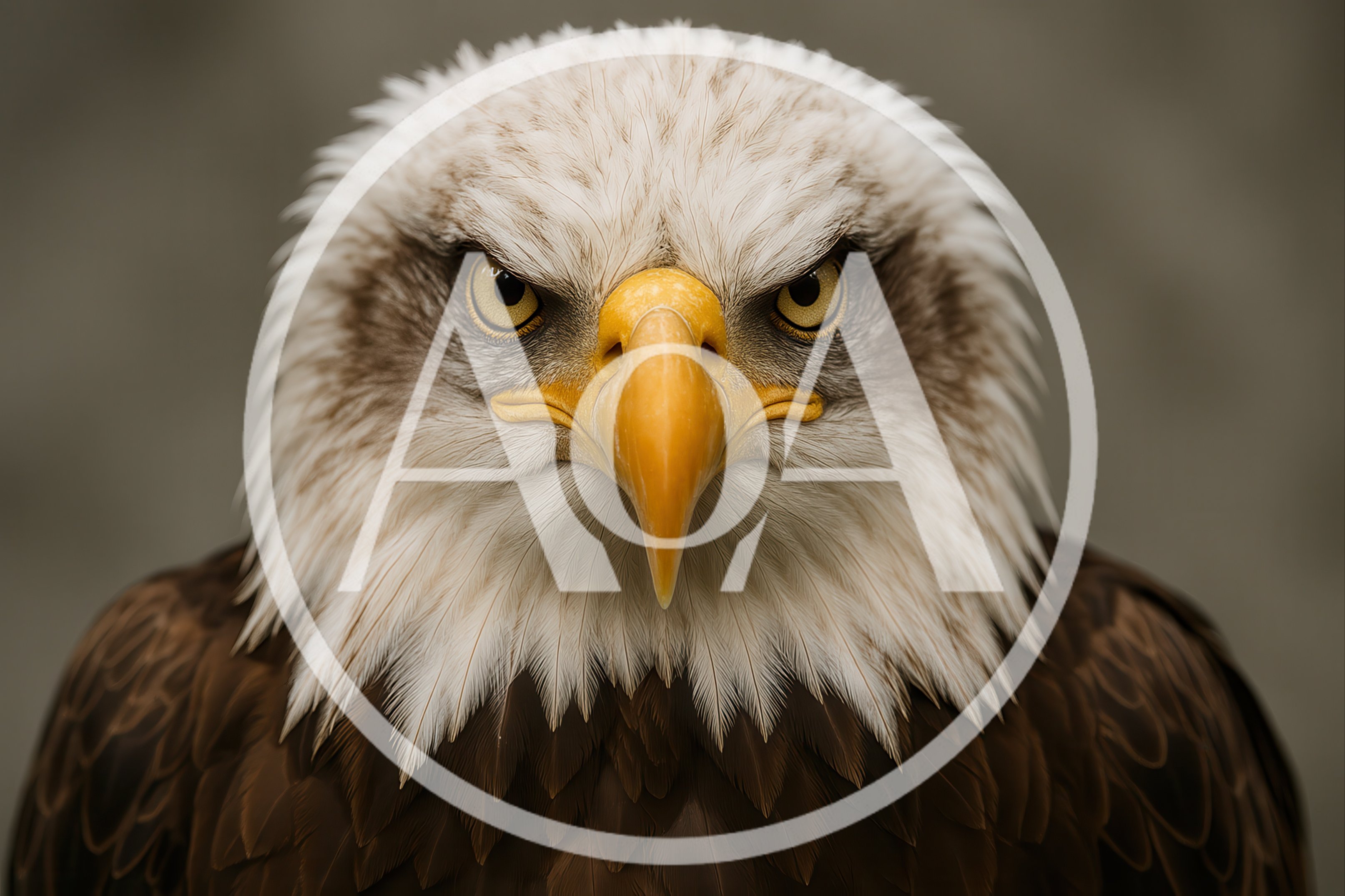 Close Up Portrait Of A Majestic Bald Eagle