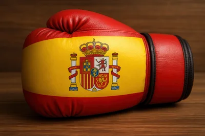Boxing Glove Featuring The National Flag Of Spain