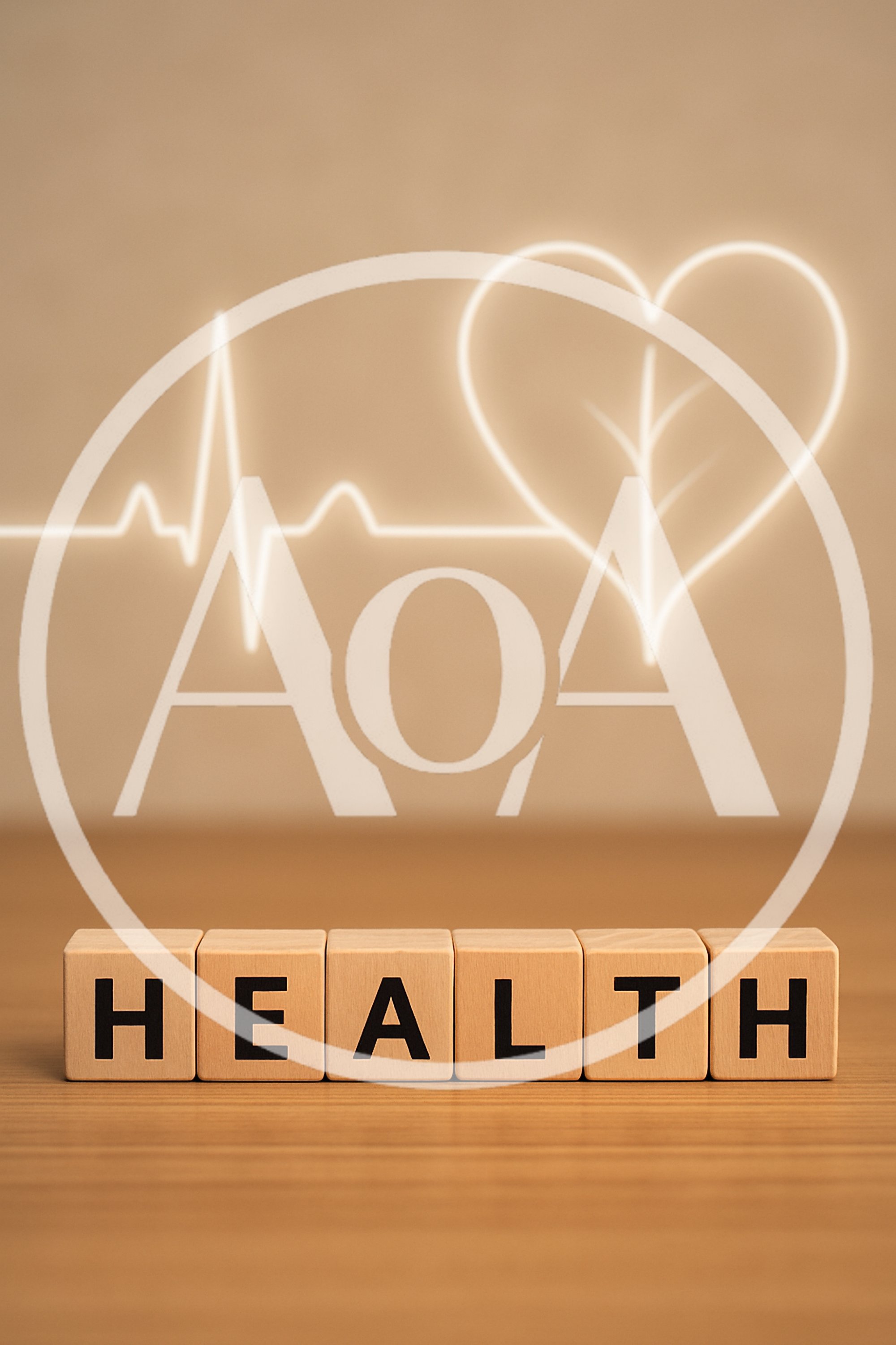 Wooden Blocks Spelling Health With Heart EKG Symbol