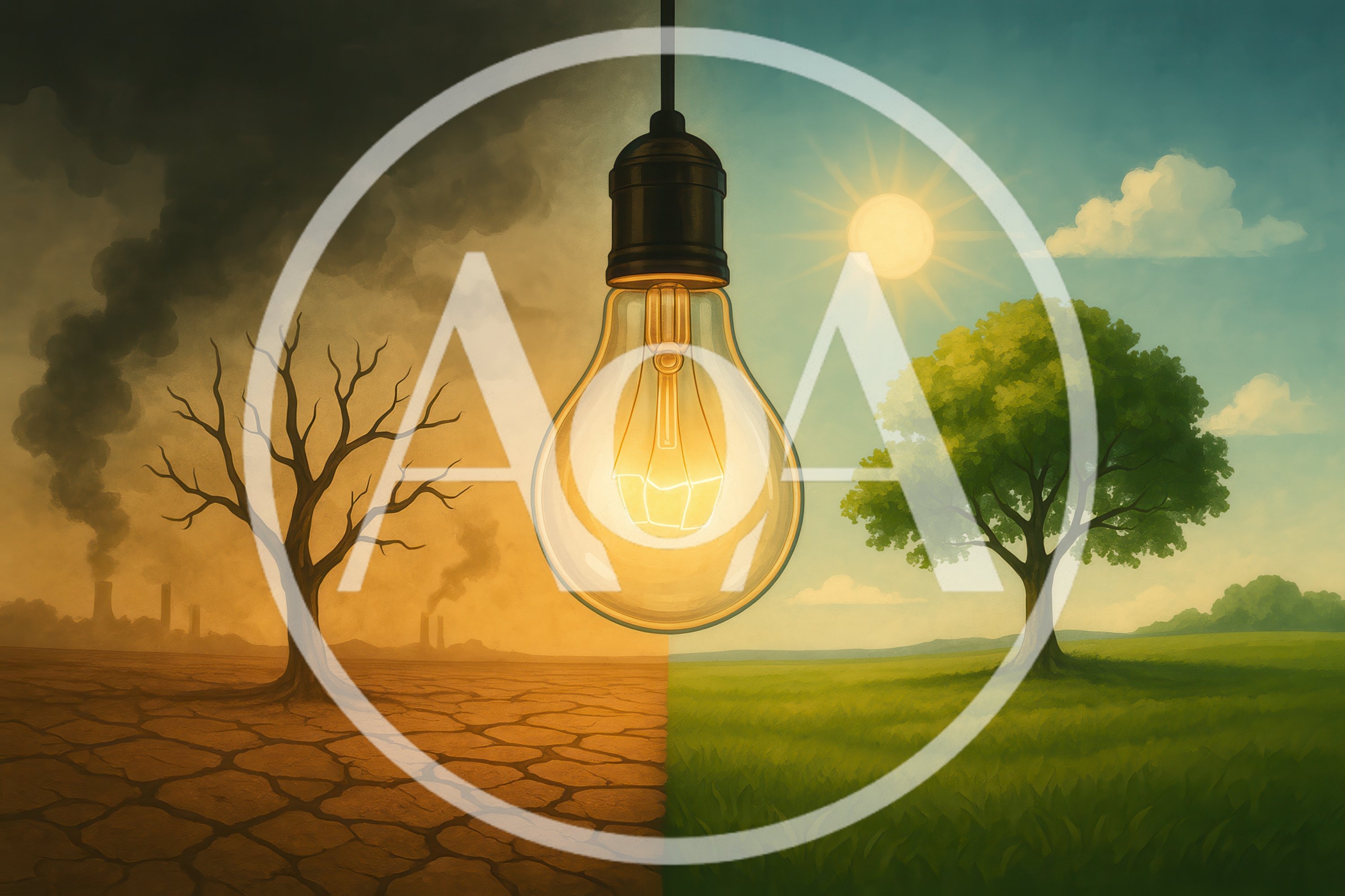Conceptual Illustration Of Environmental Contrast And Sustainability