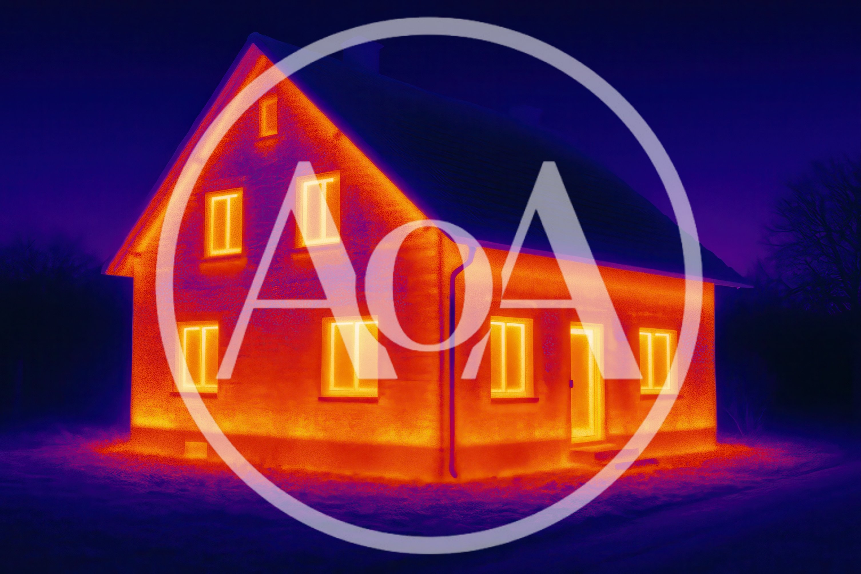 Thermal Imaging Of A Residential House Exterior