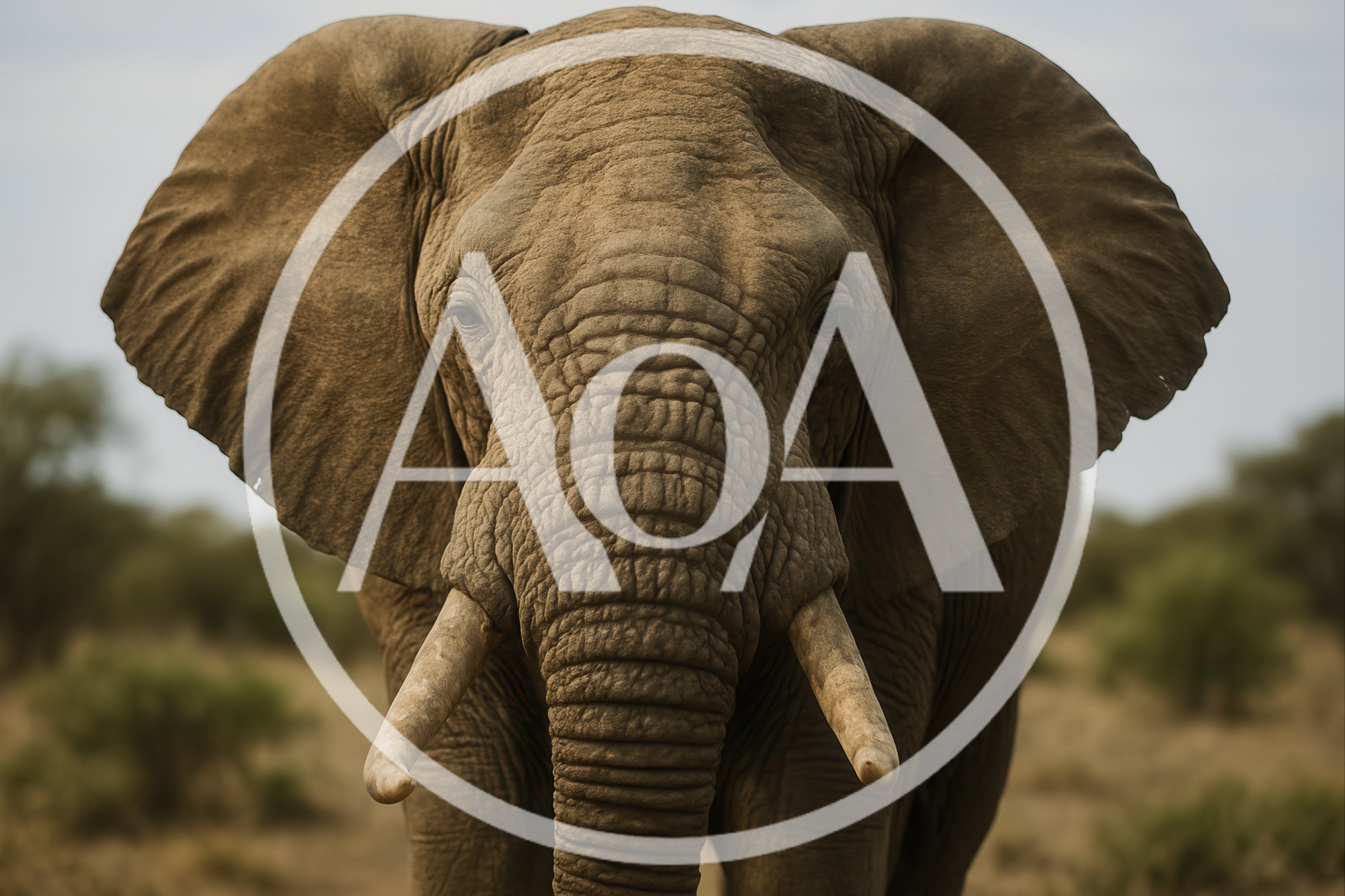 Close Up Portrait Of An African Elephant