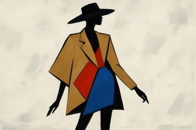 Fashion Illustration Of A Woman In A Stylish Outfit