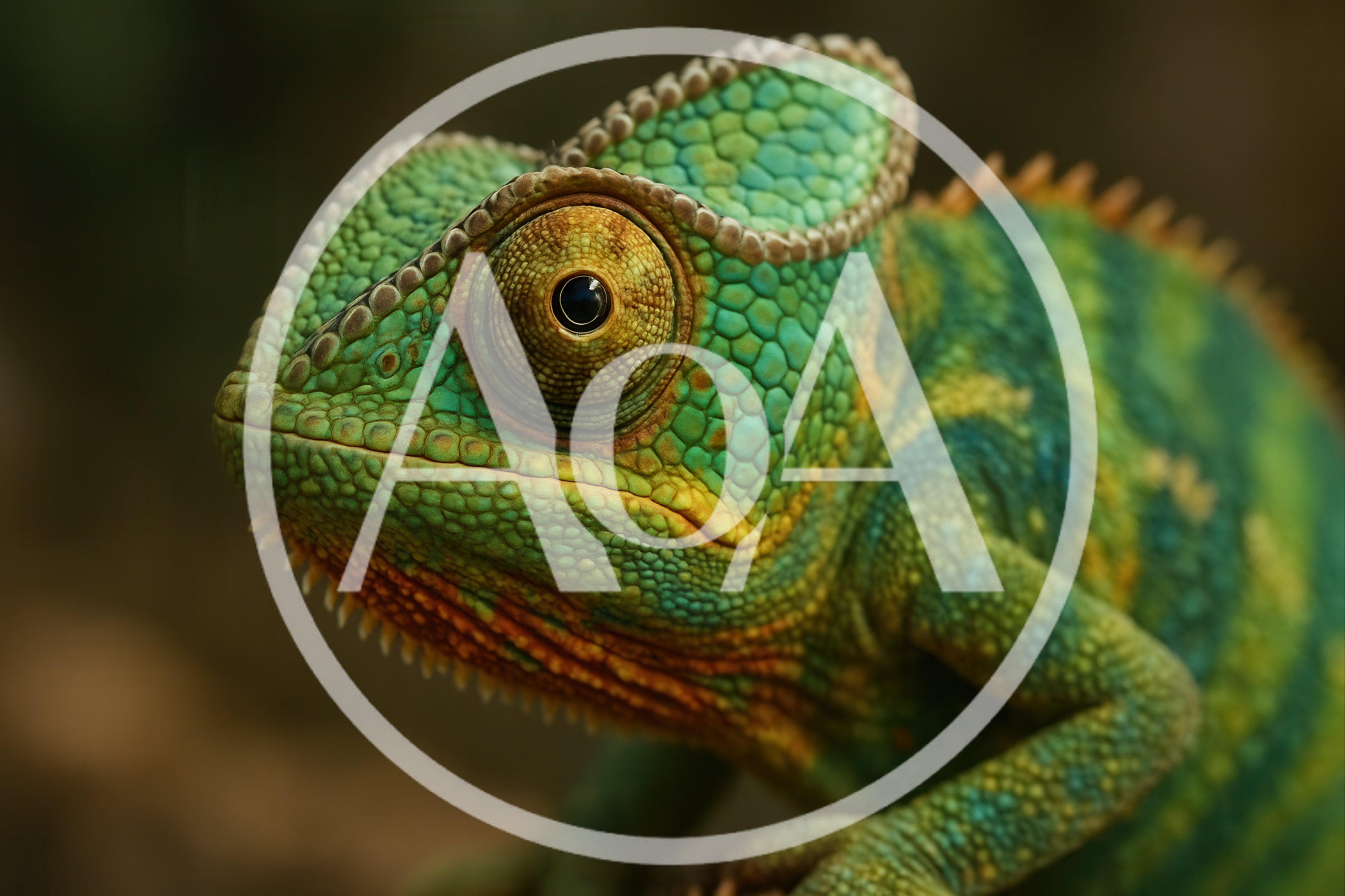 Close Up Portrait Of A Veiled Chameleon